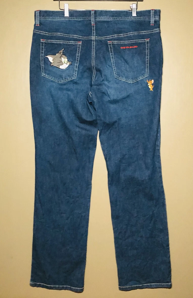 Tom Jerry Designer Jeans Men s 54 Size 38 US JC De Castelbajac