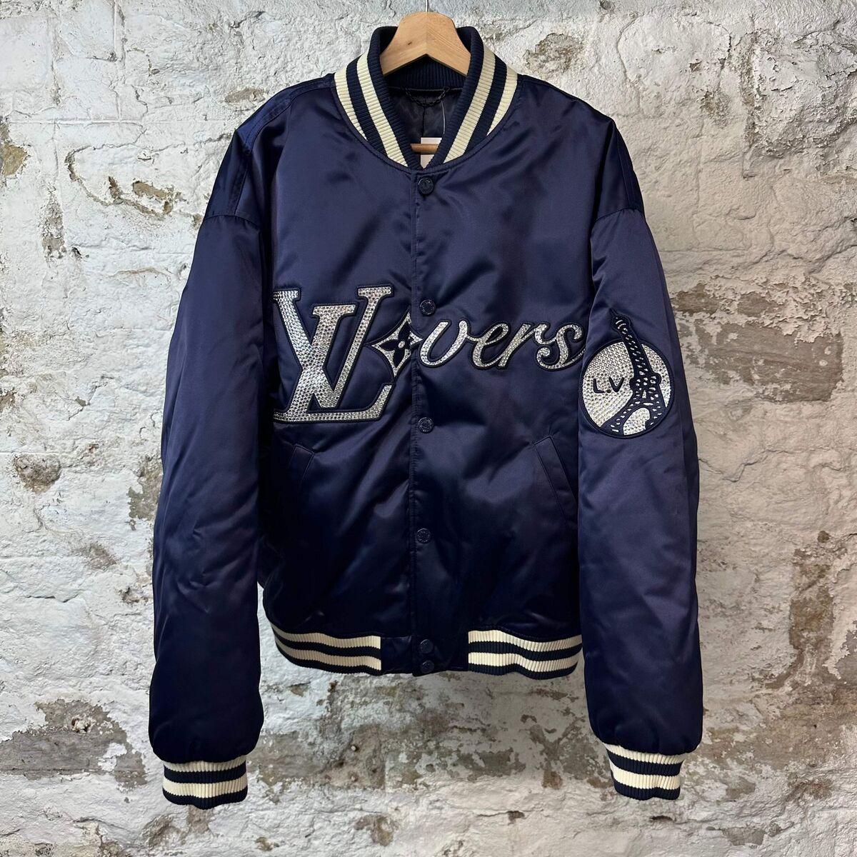 Louis Vuitton Lovers Navy Varsity Jacket Sz XL (52) | eBay Louis Vuitton Lovers Navy Varsity Jacket Sz XL (52) | eBay