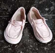 Hey Dude Wendy Slub Canvas Slip-On Shoes Pink Girls US K12