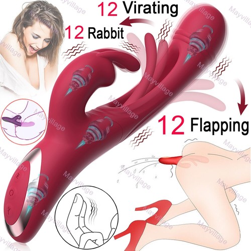 Flapping Rabbit Vibrator G-Spot Dildo Stimulator Clit Massager Sex Toy for Women - Picture 2 of 11
