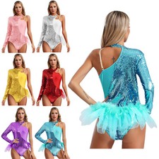 Women Unitards Samba Rompers Salsa Jumpsuit Gymnastics Leotard Rumba Bodysuit
