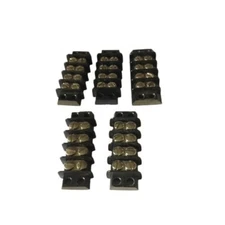 4 Position, Dual Row Wire Barrier Terminal Blocks, Lot of 5