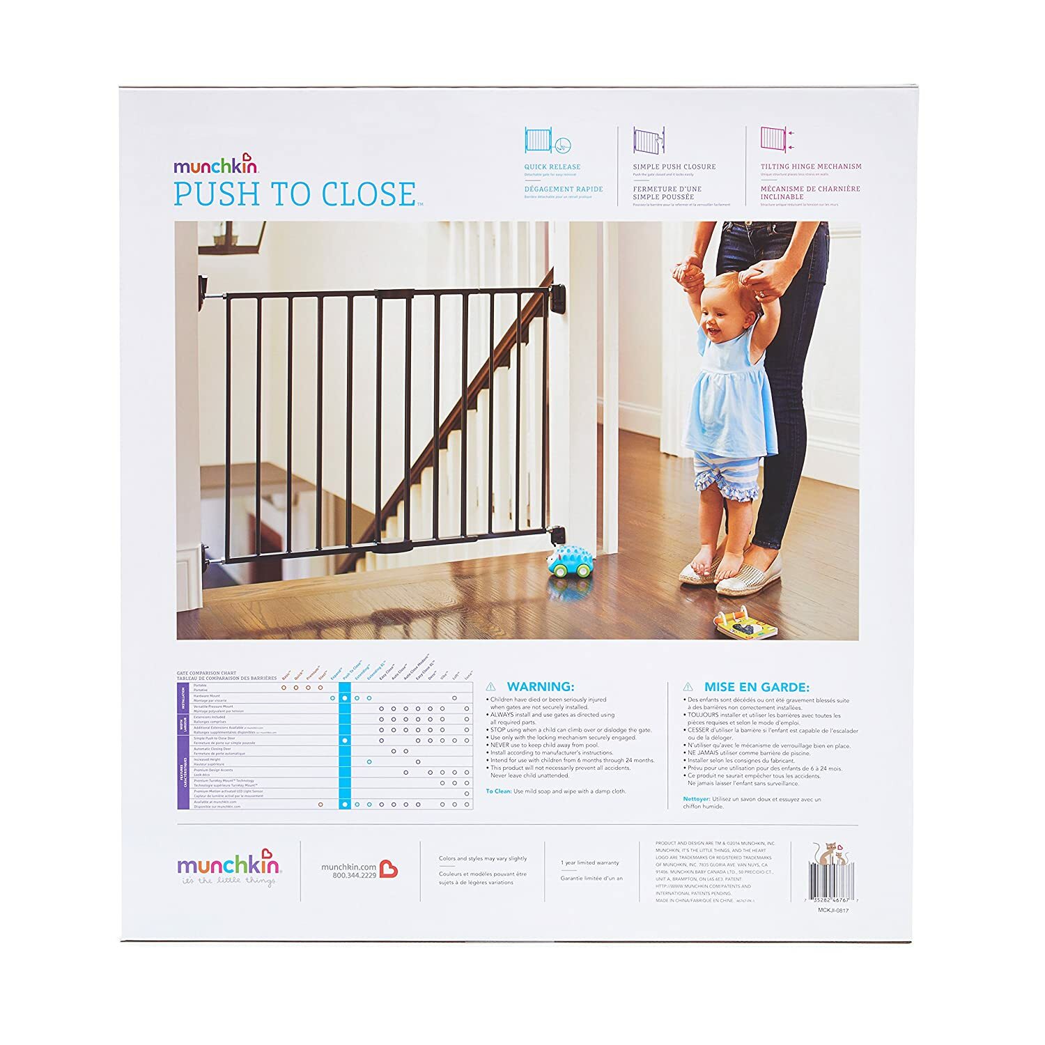 munchkin push to close extending metal gate