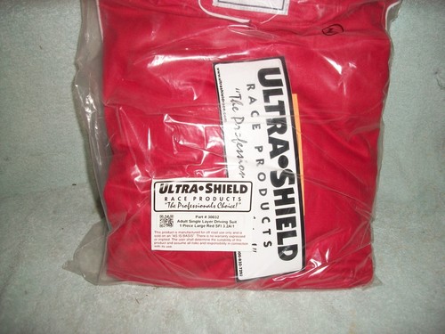 NEW ULTRASHIELD 1 LAYER 1 PIECE PROBAN SFI 3-2A/1 RED IMCA DRAG RACE SAFETY IMCA - Picture 2 of 6