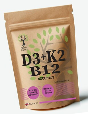 Vitamin D3 4000iu K2 MK7 Vitamin B12 4000mcg natürliches Pulver vegan Vitamin D3 K2