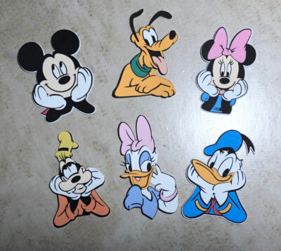Mickey Mouse & Pals Die Cuts, U choose size, 2'' to 7'' tall - Disney - Scrapbook