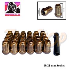 24 GORILLA SPLINE TUNER LOCK LUG NUT 12X1.5 1.5 ACORN WHEELS RIMS BRONZE CLOSE T