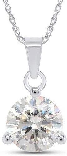 OFF WHITE Ciondolo solitario diamante bianco sporco trattato certificato 2 20 ct in argento 925