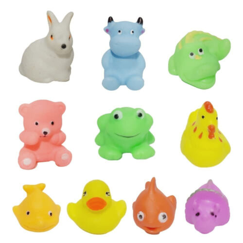 Squeeze Sound Soft Rubber Floating Water Toys Multi Color Set OF 10 Pcs - Photo 1 sur 4