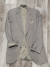 38R Men's Nino Cerutti Blazer Light Gray 100 Wool 2 Button Italian Sport Coat