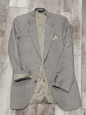 38R Men's Nino Cerutti Blazer Light Gray 100% Wool 2 Button Italian Sport Coat