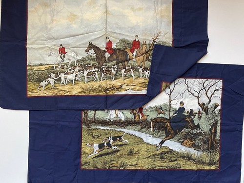 RARE! NEW PAIR Ralph Lauren STANDARD EQUESTRIAN Brianna Horse HUNT PILLOWCASES - Picture 9 of 14