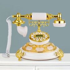 Old Fashioned Rotary Dial Phone Vintage Retro European Style Telephone Desktop