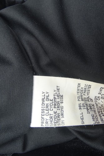 Vintage Scott McClintock 80's Formal Maxi Popover Dress 12, velour black beaded - Picture 5 of 10
