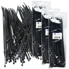 300 Pack Cable Ties Tie Wraps Plastic Nylon Zip Ties Strong Extra Long NEW 12"