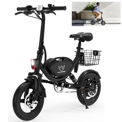 14'' Folding Ebike 500W 36V Commuter Electric Bicycle Adult 330lbs UP TO 35 Miles