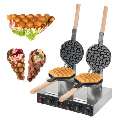 Waffle Bubble Maker Eierwaffel 2x1400W Waffeleisen Waffelgerät Waffelautomat