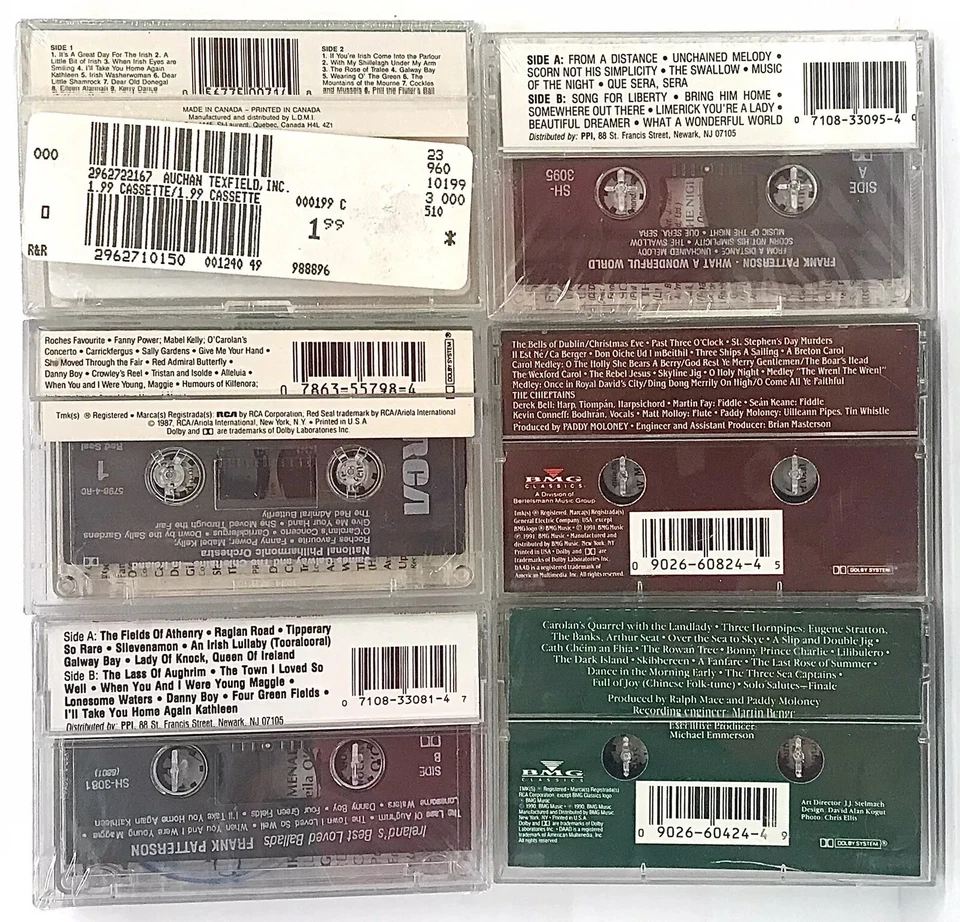 Irish Music Lot of 6 Cassette Tapes James Galway, Chieftains, Frank Patterson - Image 3 of 3