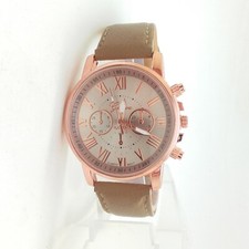 Damen Armbanduhr Retro Klassische Kunstleder Arm Band Uhr Quarz Analog 300085