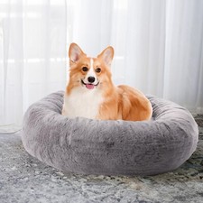 PETMAKER Dog Bed - Donut Dog Bed and Cat Bed for Medium Pets - Dog Bed with R...
