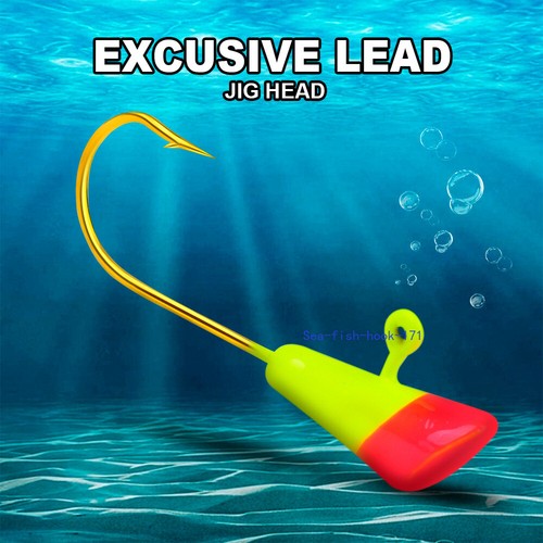 50pcs Shad Dart Jig Heads Fishing Hooks Crappie Panfish Bass Lures 1/32 1/16 oz - Afbeelding 21 van 30