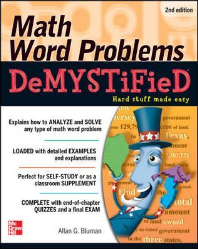 Math Word Problems Demystified 2/E, Bluman, Allan, Very Good Book