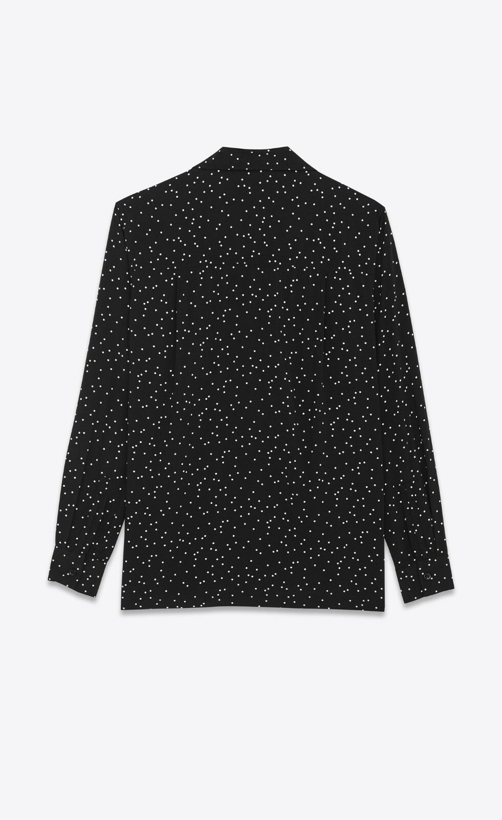 SAINT LAURENT PARIS by Hedi Slimane black white polka dot shirt shark collar image 2