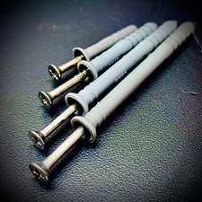 6mm 8mm Hammer Frame Fixings A2 Stainless Nylon Ribbed