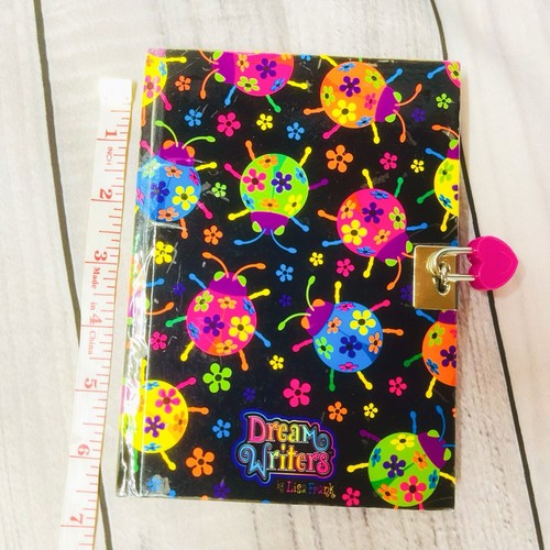 NEW VTG Lisa Frank Black And Neon Lady Big DREAM WRITERS JOURNAL *No Key*~READ - Picture 8 of 9