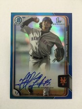 Marcos Molina Blue Refractor Auto #123/150 2015 Bowman Chrome Baseball Prospect