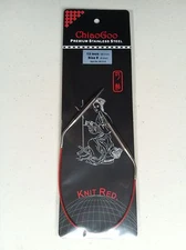 ChiaoGoo 12 Inch Regular RED Circular Knitting Needles Stainless Steel MPN 6012