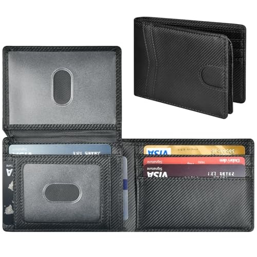 Fathers Day Dad Gifts - Slim Rfid Leather Wallet for Dad Men Husband Boyfriend