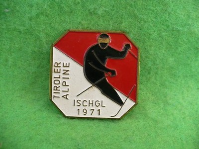 Tiroler Alpine Ischgl 1971 Österreich Abzeichen Ski Alpin