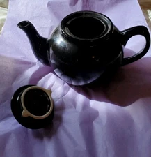 Teapot Black MADE IN TAIWAN ENGRAVED, Halloween Witch's Brew Decor Fun Party 