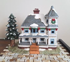 VTG Lefton Christmas Colonial Village Rose House #14256 “2002-Tested-Lights up!