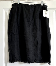 100 Silk Valerie Stevens Black Skirt Lined with 100 Silk Size Large D