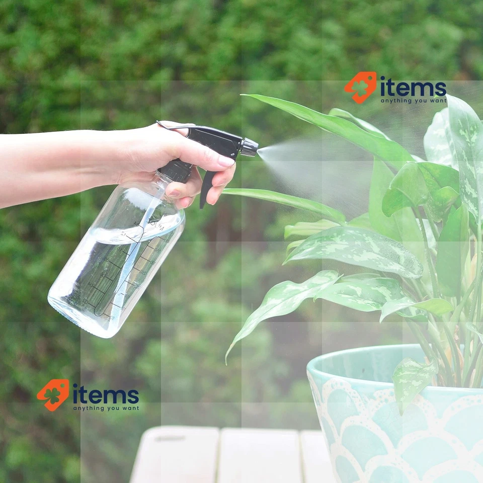 Youngever 4 Paquete 500ML Vacíos Spray Botellas Con Medidas 455ml Transparente - Imagen 3 de 3