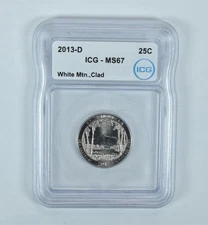 2013-D Washington Quarter ATB White Mountain CLAD MS67 ICG