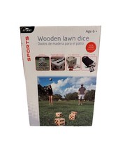 Crane Sports Wooden Lawn 3.5 Dice 6 w/ Bag Dice Game Yard Outdoor Large Roll