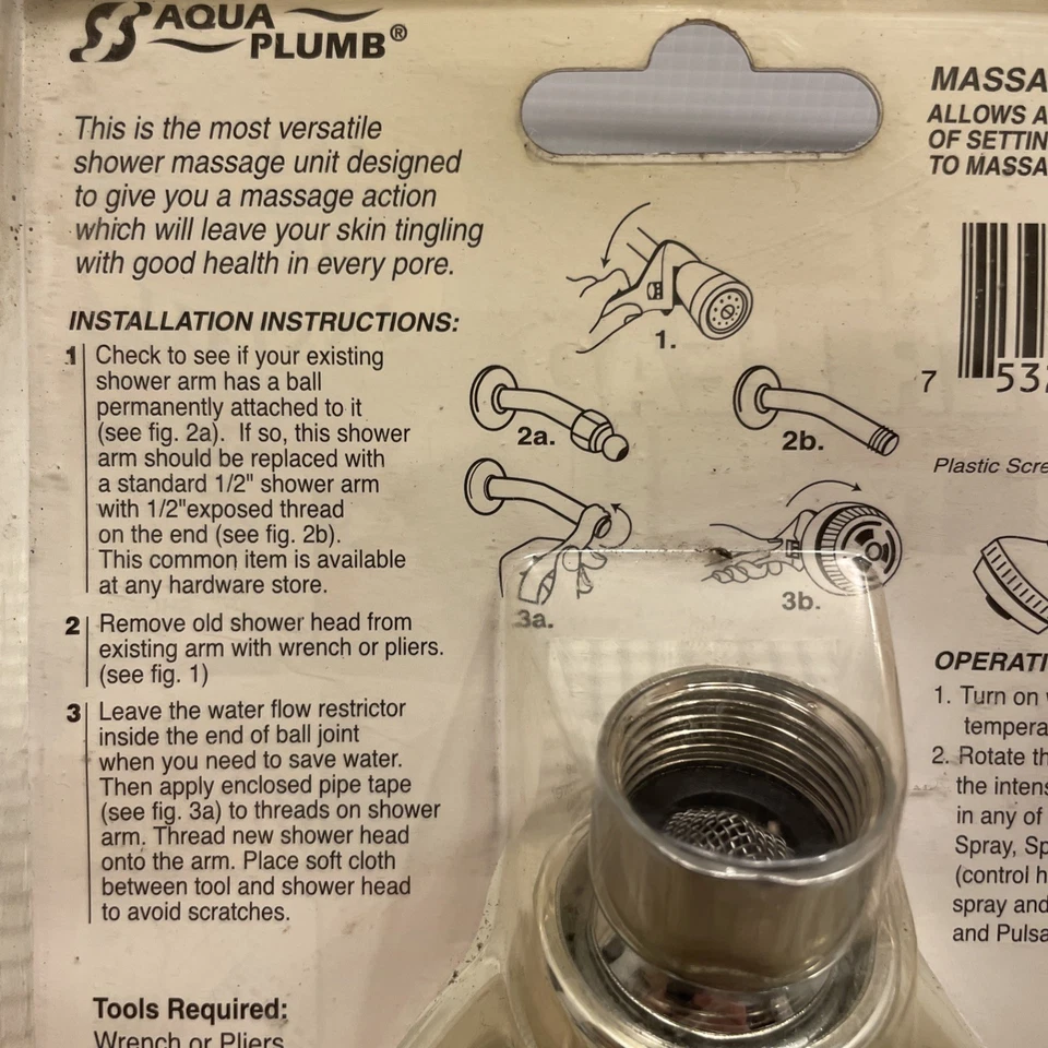 AQUA Plumb Massage Shower Head Model C0201 - Изображение 3 из 4