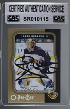 CAS Certified 2007-08 O-Pee-Chee Johan Hedberg #23 Sealed Auto sd0