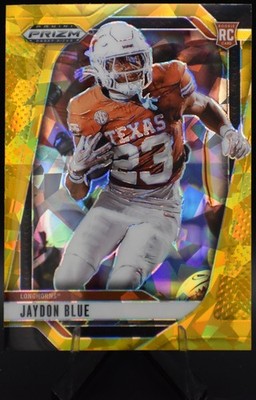 2025 Panini Prizm Draft Picks - #127 Jaydon Blue - Gold Ice & BASE CARD (RC)