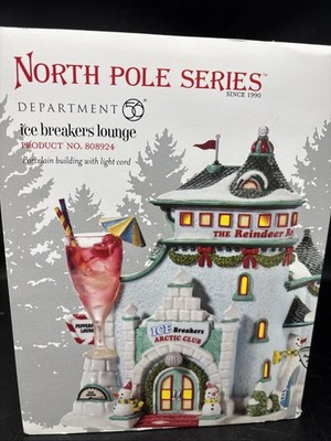 Dept 56 Ice Breakers Lounge North Pole Series Complete #808924 Christmas Village
