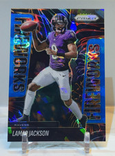 LAMAR JACKSON 2025 Panini Prizm Fireworks #22 - BLUE ICE PRIZM  /99  Ravens
