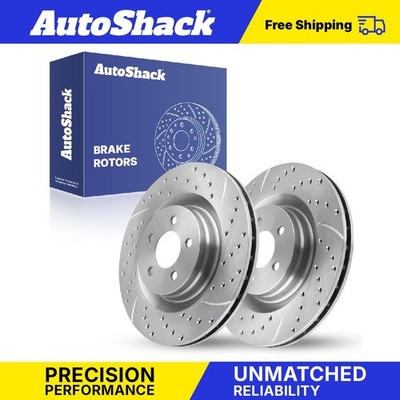 Front Drilled Slotted Brake Rotors for Dodge, Charger 2021-2023