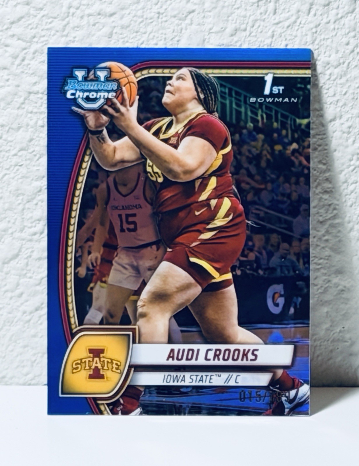 2024-25 Bowman University Chrome #9 Audi Crooks 1st True Blue Refractor /199