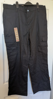 Neu mit Etikett Original Dickies Herren FLEX Cargohose Relaxed Fit schwarz 38x30 Arbeitshose