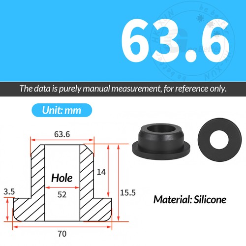 Black Silicone Rubber Grommet Snap-On Hole Plug Bungs Wire Cable Protect Bushes - Picture 52 of 91