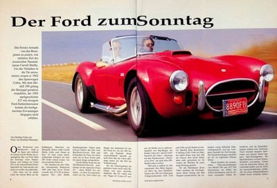 Motor Klassik 10/1995 AC Shelby Cobra 427 mit 425PS in einer seltenen Vorstellun