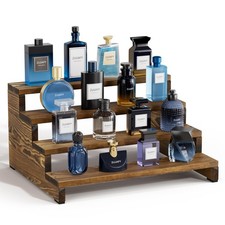 Cologne Organizer for Men, 4 Tier Wooden Cologne Stand Mens Fragrance Shelf, ...